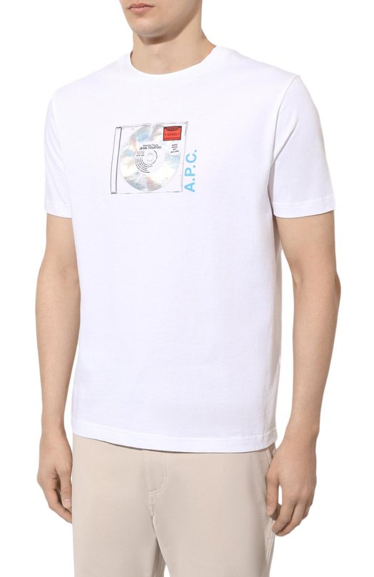 Хлопковая футболка A.P.C. C0EI0H26339AAB Белый  C0EI0H26339AAB Фото 3