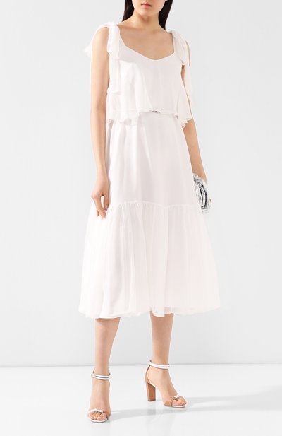 Шелковое платье TEREKHOV GIRL белого цвета по цене 34750 руб., арт. 2DE055/1091.101/S20, фото 2 Шелковое платье TEREKHOV GIRL, арт. 2DE055/1091.101/S20, фото 2