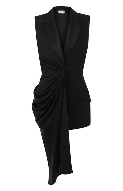 Женский жилет из смеси шерсти и шелка ALEXANDER MCQUEEN, арт. 591662/QJAAA