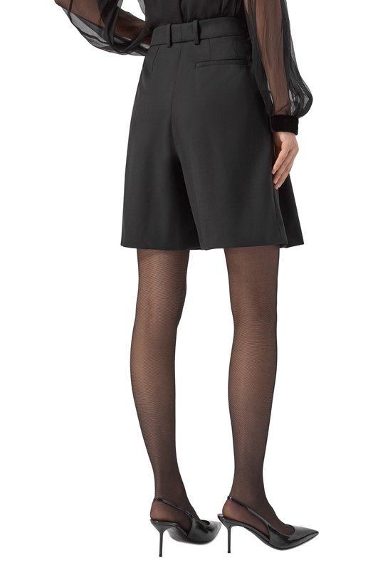 Шерстяные шорты Nina Ricci 25ACPA010/WV0324 Чёрный  25ACPA010/WV0324 Фото 4