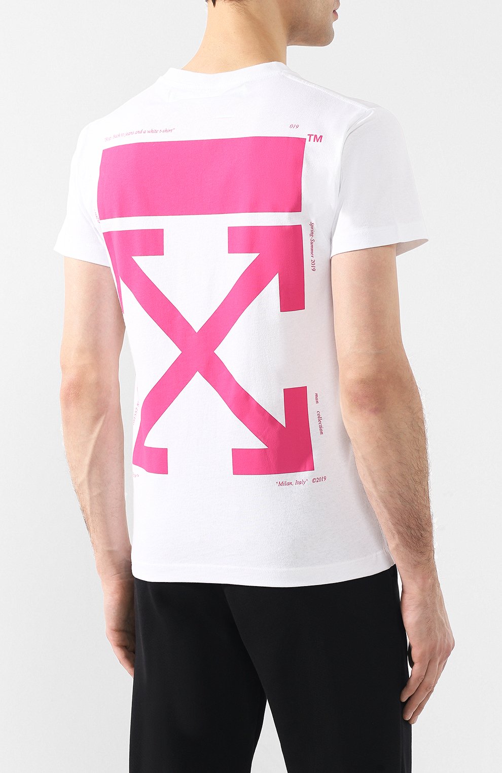 Хлопковая футболка  OFF-WHITE, арт. 0MAA036S191850030188, фото 4