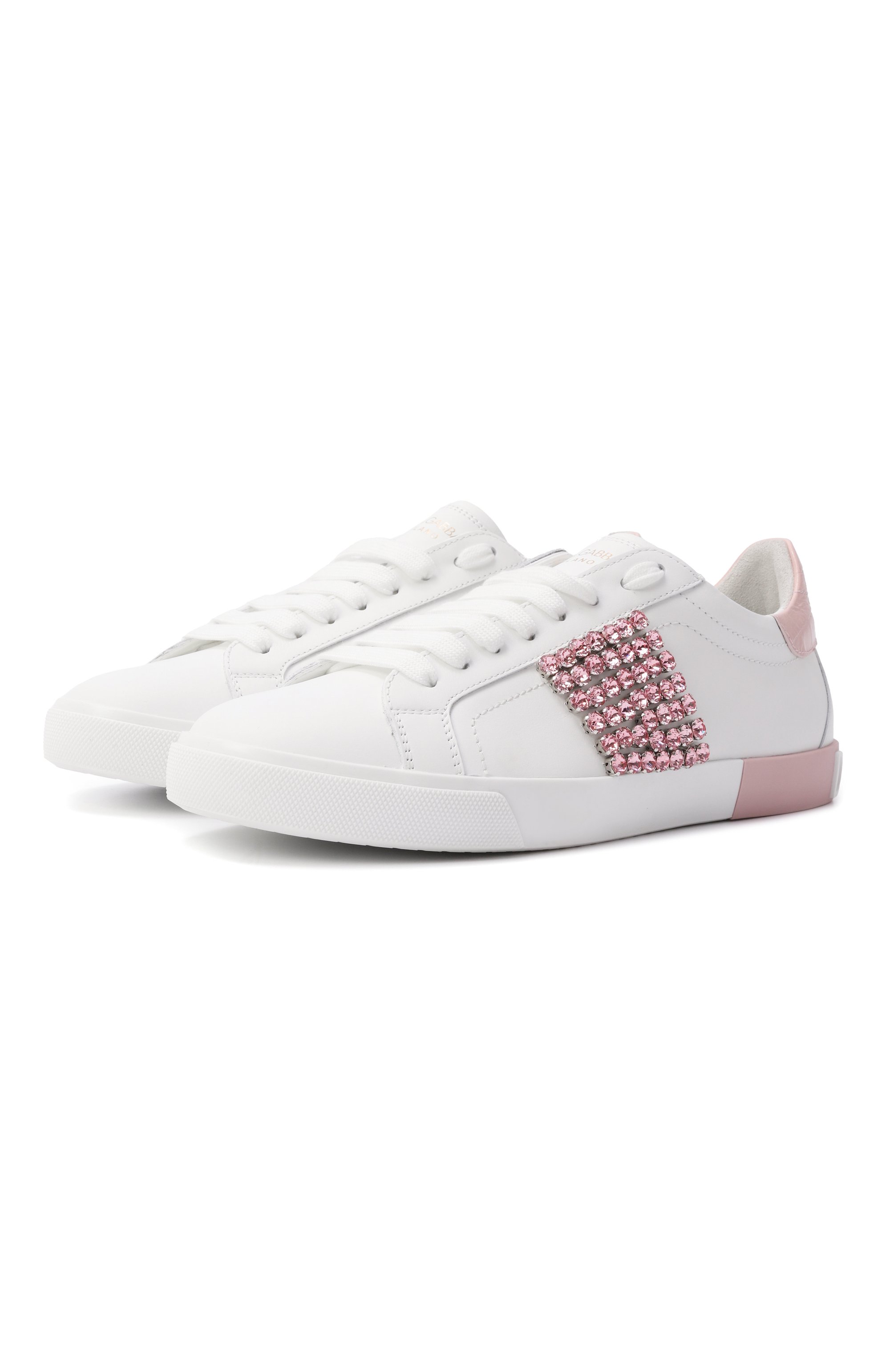 Кожаные кеды portofino vintage DOLCE & GABBANA белого цвета по цене 145500 руб., арт. CK2311/A6N63, фото 1 Кожаные кеды portofino vintage DOLCE & GABBANA, арт. CK2311/A6N63, фото 1