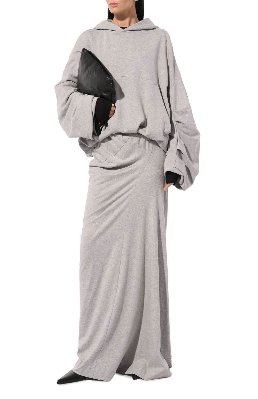 Хлопковая юбка DRIES VAN NOTEN серого цвета по цене 48300 руб., арт. 242-011117-9603, фото 2 Хлопковая юбка DRIES VAN NOTEN, арт. 242-011117-9603, фото 2