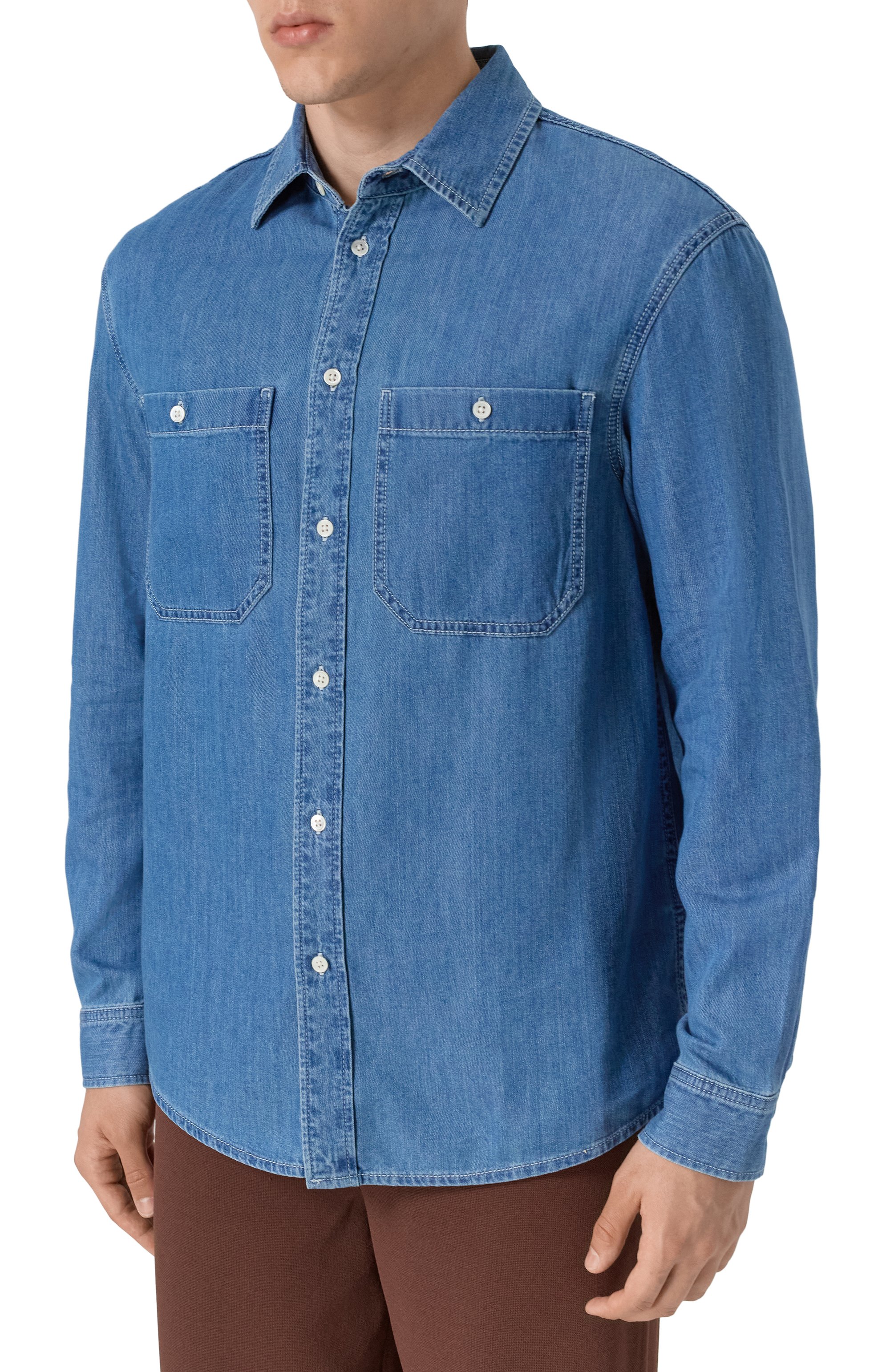 Джинсовая рубашка 12 STOREEZ, арт. 129671, фото 3