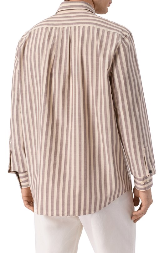 Хлопковая рубашка Bogner 58791224 Бежевый  58791224 Фото 4