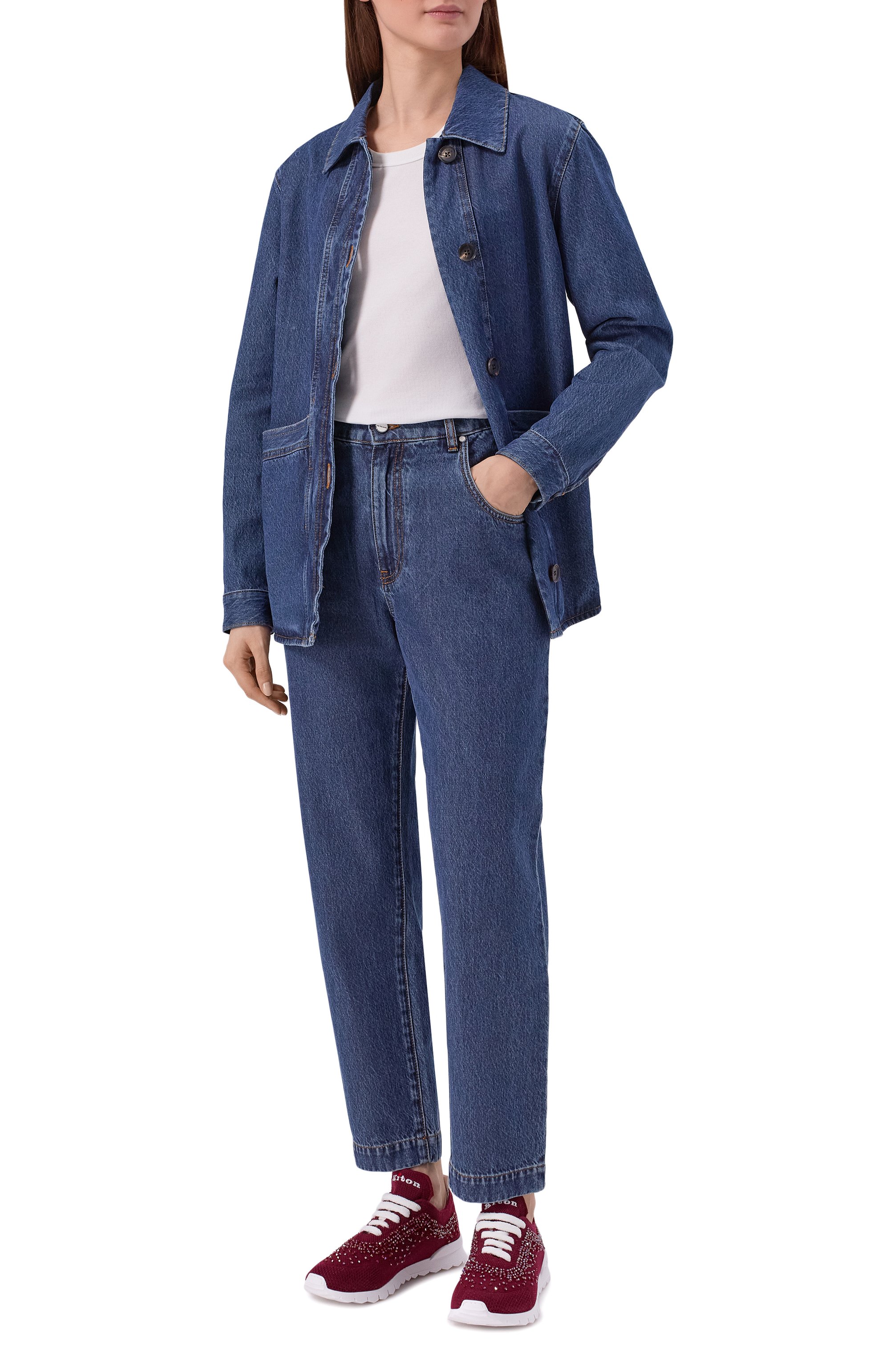 Текстильные кроссовки KITON бордового цвета по цене 207000 руб., арт. DSSFITAN00847, фото 3 Текстильные кроссовки KITON, арт. DSSFITAN00847, фото 3