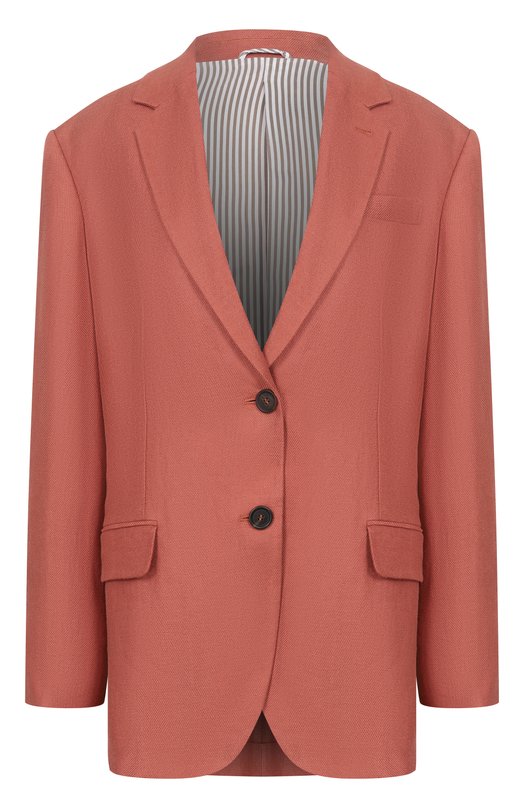 Льняной жакет Brunello Cucinelli MH5277519 Оранжевый MH5277519