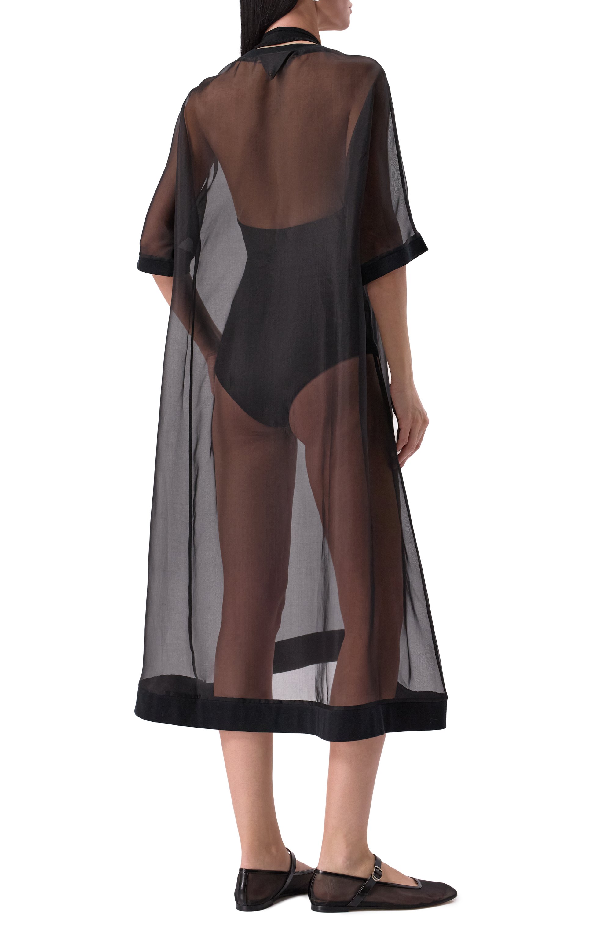 Платье из шелка и хлопка MIDGARD PARIS, арт. TS702-SK-BK, фото 4