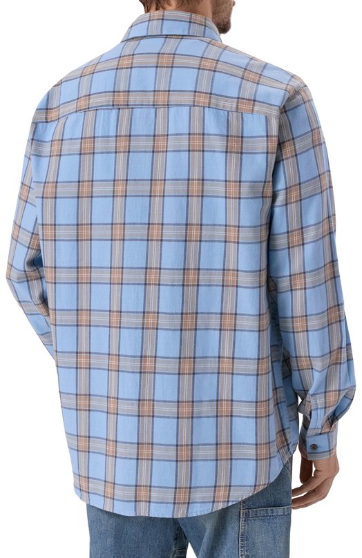 Хлопковая рубашка Diesel A19445/0AJFI Голубой  A19445/0AJFI Фото 4