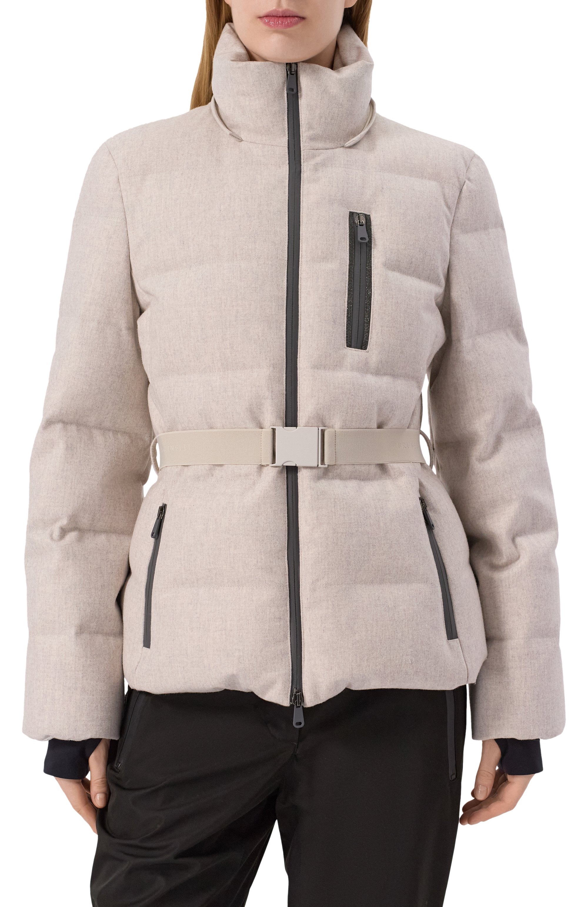 Пуховик BRUNELLO CUCINELLI серого цвета по цене 696500 руб., арт. MK38P7900, фото 8 Пуховик BRUNELLO CUCINELLI, арт. MK38P7900, фото 8