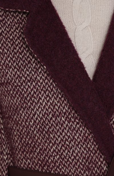Шерстяное пальто с поясом LORO PIANA бордового цвета по цене 260500 руб., арт. FAG3273, фото 5 Шерстяное пальто с поясом LORO PIANA, арт. FAG3273, фото 5