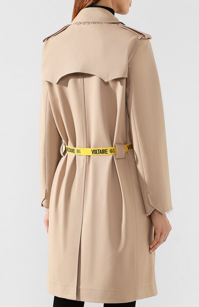 Тренч ZADIG AND VOLTAIRE бежевого цвета по цене 31200 руб., арт. WHCL0601F, фото 4 Тренч ZADIG AND VOLTAIRE, арт. WHCL0601F, фото 4