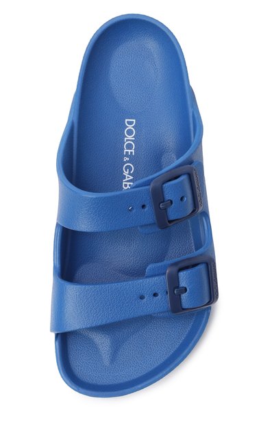 Шлепанцы DOLCE & GABBANA синего цвета по цене 13950 руб., арт. DD0324/A5103, фото 4 Шлепанцы DOLCE & GABBANA, арт. DD0324/A5103, фото 4