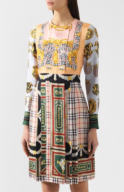 Шелковое платье-миди BURBERRY, арт. 8003774, фото 3