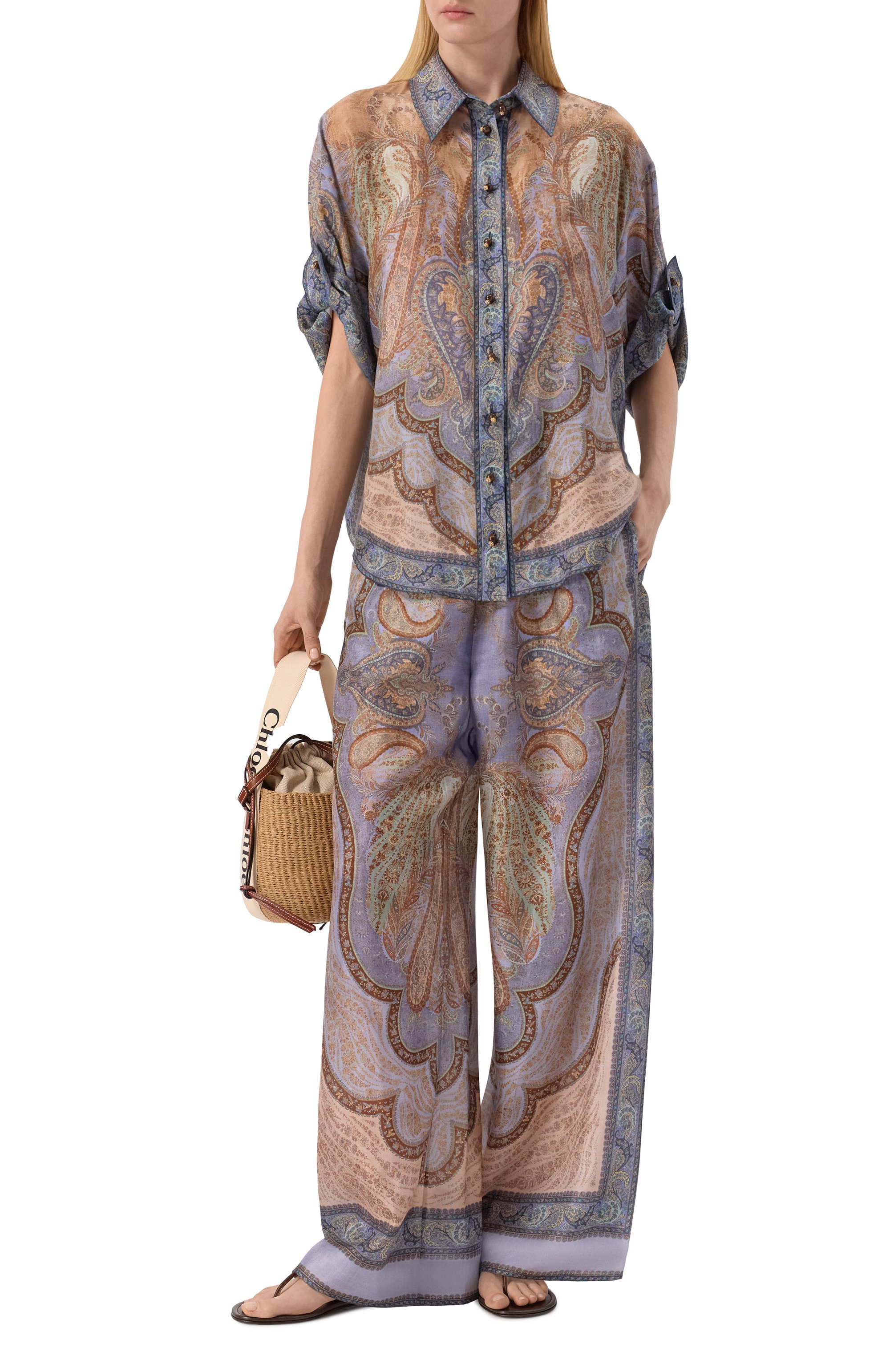 Шелковые брюки ZIMMERMANN, арт. 5580PRS262, фото 2