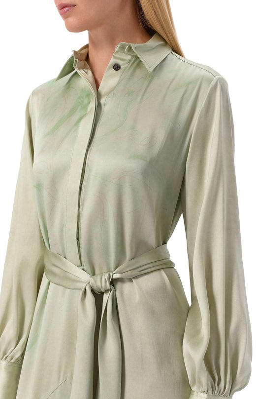 Атласное платье Kiton D51327K0873G04 Зелёный  D51327K0873G04 Фото 4
