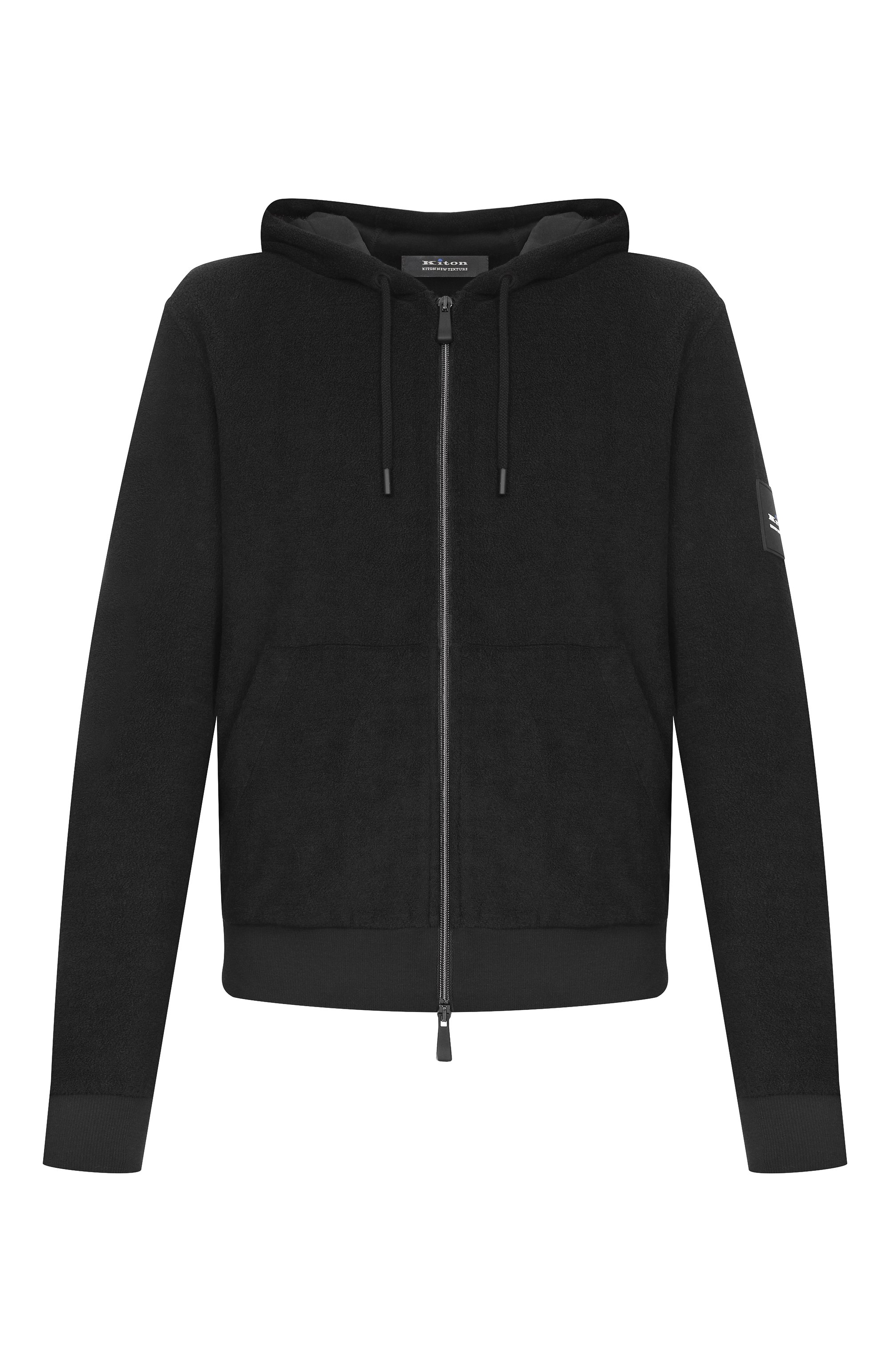 Хлопковая толстовка KITON черного цвета по цене 120500 руб., арт. UMM0104, фото 1 Хлопковая толстовка KITON, арт. UMM0104, фото 1