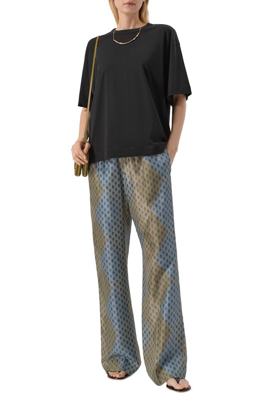 Хлопковая футболка Dries Van Noten 011101-2600-900 Чёрный  011101-2600-900 Фото 2