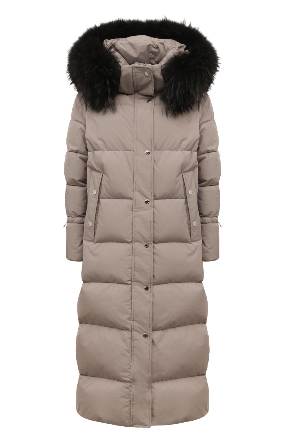 Пуховик breuil-fur-stp MOORER темно-серого цвета по цене 299000 руб., арт. RUF-LIUER-STP_SET_, фото 1 Пуховик breuil-fur-stp MOORER, арт. RUF-LIUER-STP_SET_, фото 1