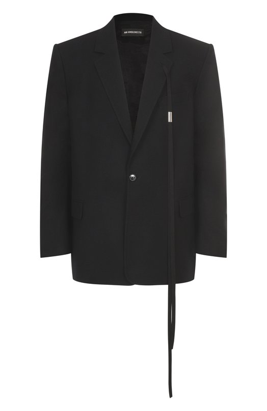 Шерстяной пиджак Ann Demeulemeester B0011594/FA207 Чёрный B0011594/FA207