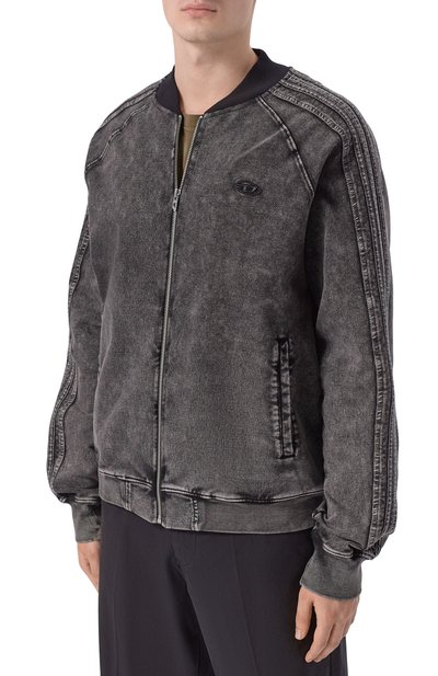 Хлопковая толстовка DIESEL темно-серого цвета по цене 30850 руб., арт. A19938/0DCCJ, фото 3 Хлопковая толстовка DIESEL, арт. A19938/0DCCJ, фото 3