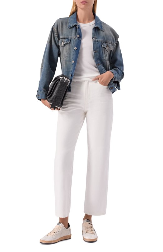 Кожаные кеды Ball Star Golden Goose Deluxe Brand GWF00117.F003771 Кремовый  GWF00117.F003771 Фото 3