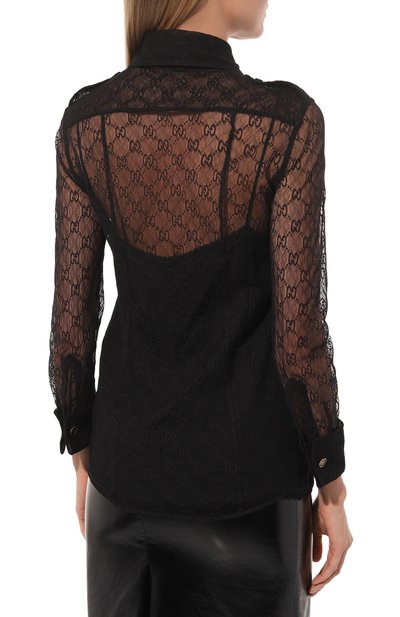 Кружевная рубашка GUCCI, арт. 675824 ZAHQF, фото 4