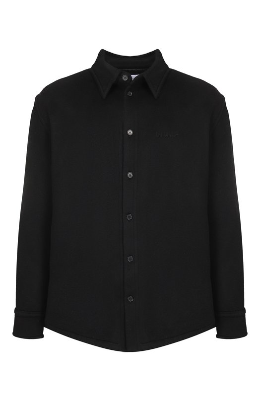 Кашемировая куртка-рубашка Off-White 0MES01CF25FAB001 Чёрный 0MES01CF25FAB001