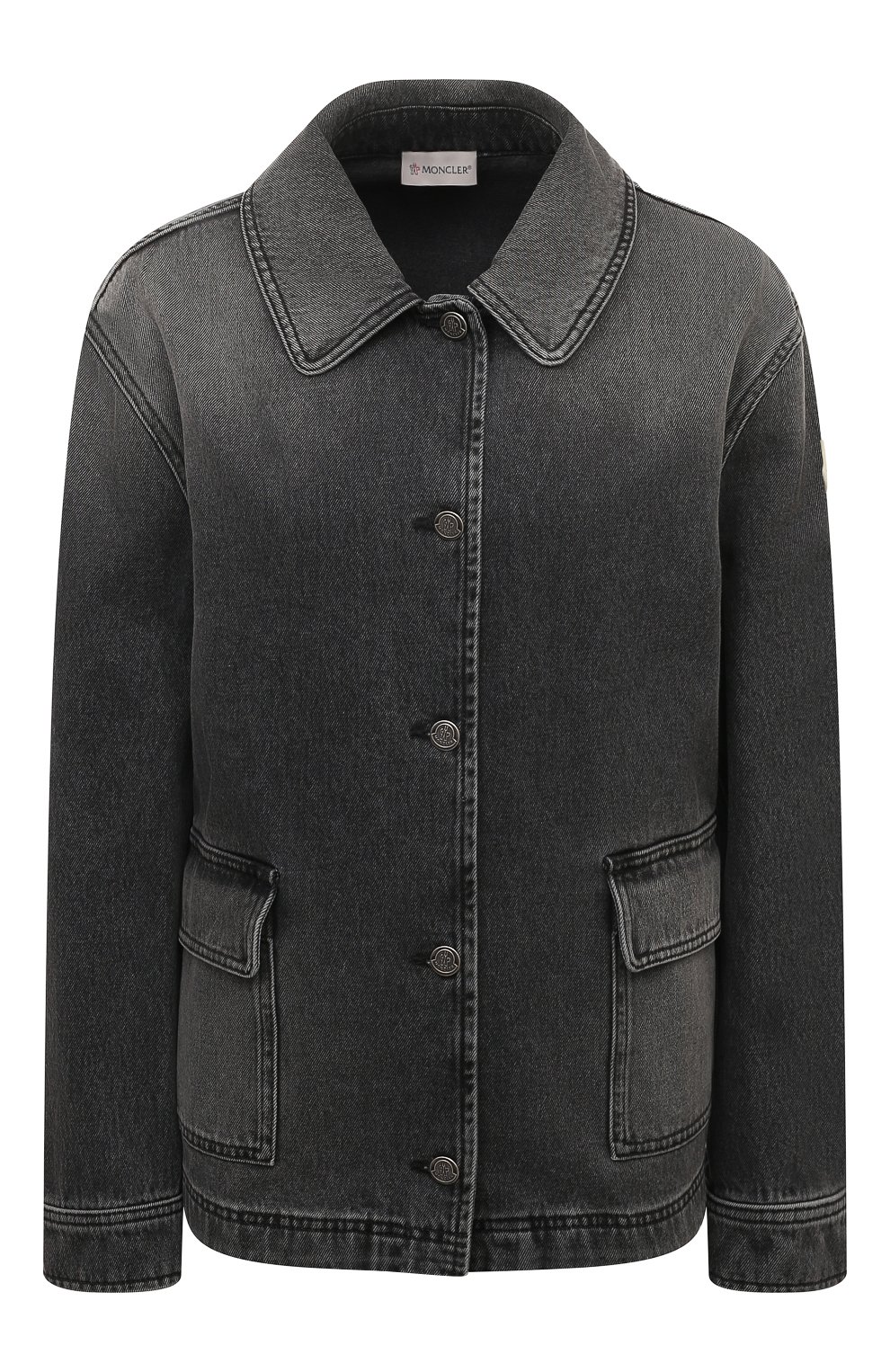 Джинсовая куртка MONCLER серого цвета по цене 84150 руб., арт. 2F000-12-597ZH, фото 1 Джинсовая куртка MONCLER, арт. 2F000-12-597ZH, фото 1