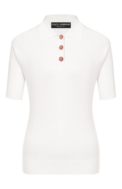 Женское поло из вискозы DOLCE & GABBANA, арт. FXZ48Z/JAIR3