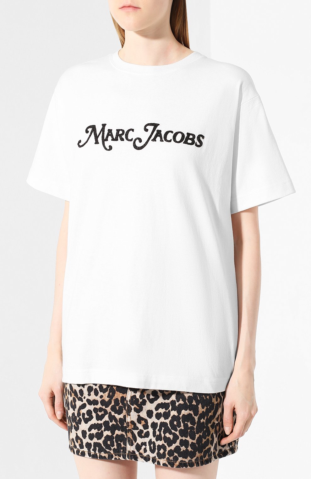 Хлопковая футболка MARC JACOBS (THE) белого цвета по цене 14250 руб., арт. M4007900, фото 3 Хлопковая футболка MARC JACOBS (THE), арт. M4007900, фото 3