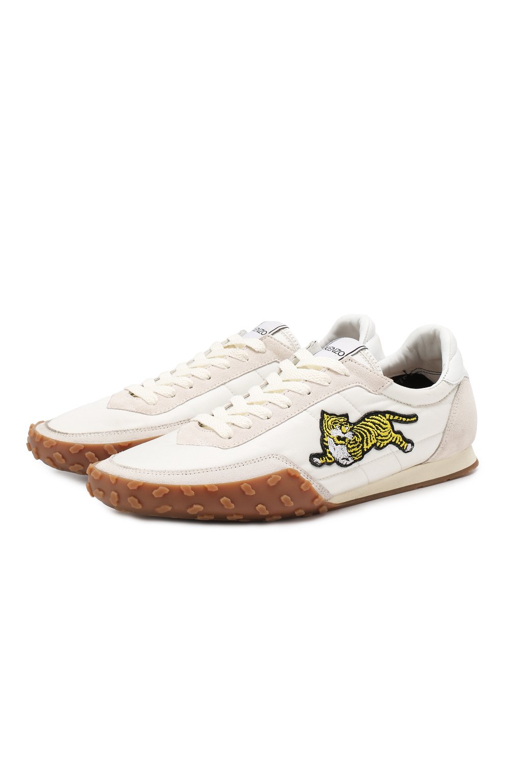 Текстильные кроссовки move KENZO белого цвета по цене 25850 руб., арт. F955SN122F54, фото 1 Текстильные кроссовки move KENZO, арт. F955SN122F54, фото 1