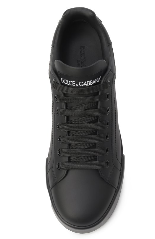 Кожаные кеды Portofino Dolce & Gabbana CK2330/A1065 Чёрный  CK2330/A1065 Фото 6