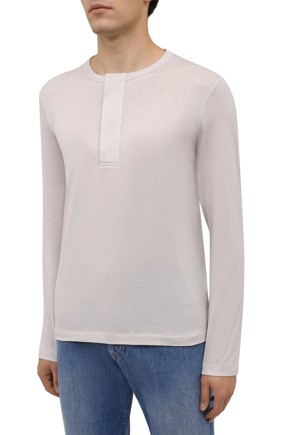 Лонгслив-хенли из хлопка и кашемира ZEGNA, арт. UY387/716, фото 3