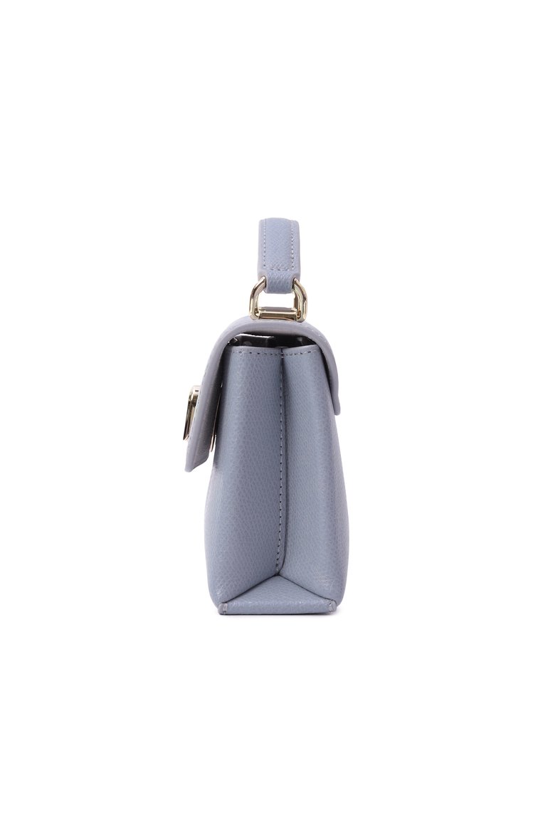 Женская сумка furla 1927 mini FURLA голубого цвета, арт. WE00423/ARE000 | Фото 4 (Материал: Натуральная кожа; Ремень/цепочка: На ремешке; Размер: mini)