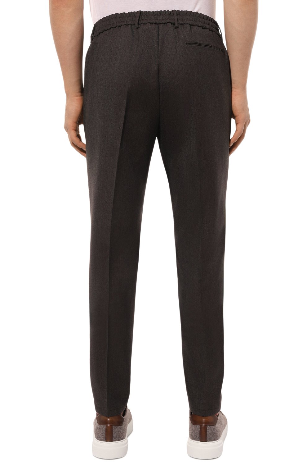 Шерстяные брюки ANDREA CAMPAGNA темно-коричневого цвета по цене 52250 руб., арт. SPIAGGIA/FA1648, фото 4 Шерстяные брюки ANDREA CAMPAGNA, арт. SPIAGGIA/FA1648, фото 4