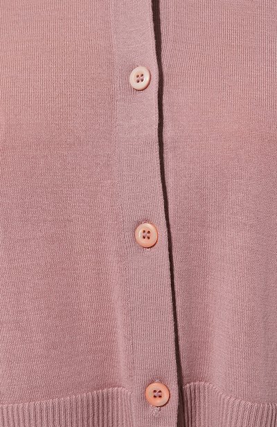 Шерстяной кардиган PRADA светло-розового цвета по цене 110000 руб., арт. P25H46-J2N-F0236-201, фото 5 Шерстяной кардиган PRADA, арт. P25H46-J2N-F0236-201, фото 5