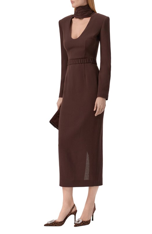 Замшевые туфли Camelia Sling 90 Amina Muaddi CAMELIA SLING/SUEDE Леопардовый  CAMELIA SLING/SUEDE Фото 3