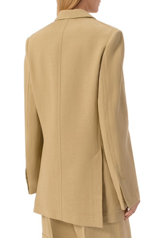 Жакет изо льна и вискозы Petar Petrov S26TJ10 Бежевый  S26TJ10 Фото 4