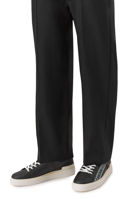 Кожаные кеды B-Court Balmain FM1VI288/LBFC Чёрный  FM1VI288/LBFC Фото 3