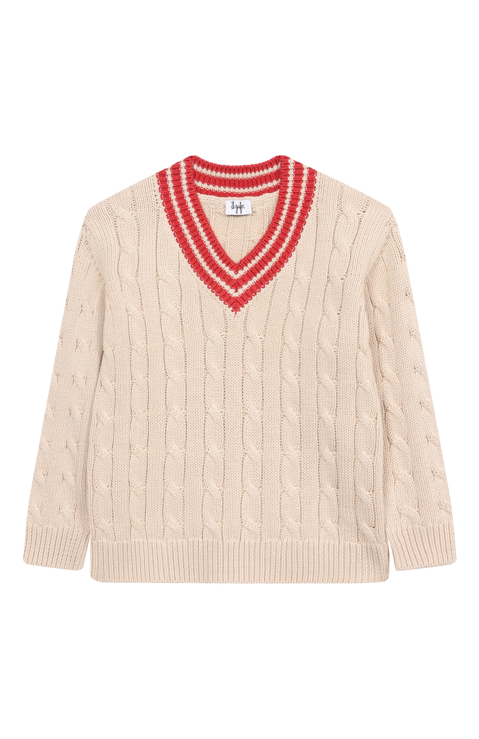 Хлопковый пуловер IL GUFO, арт. P25MA480EM109/5A-8A, фото 1