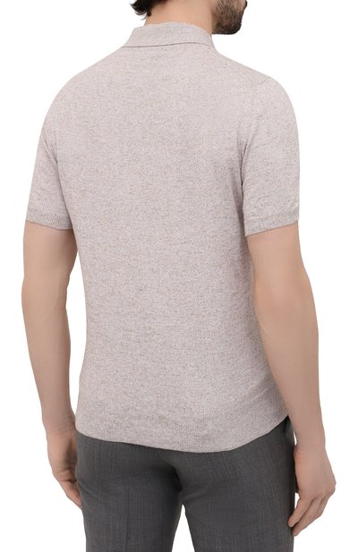 Поло из хлопка и льна CANALI, арт. C0454/MK01450, фото 4