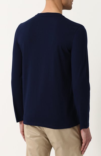 Хлопковый лонгслив с круглым вырезом MONCLER, арт. D1-091-80263-00-8390T, фото 4