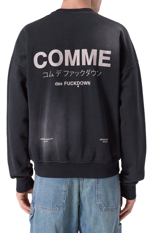 Хлопковый свитшот Comme des Fuckdown CFABM01741 Серый  CFABM01741 Фото 4
