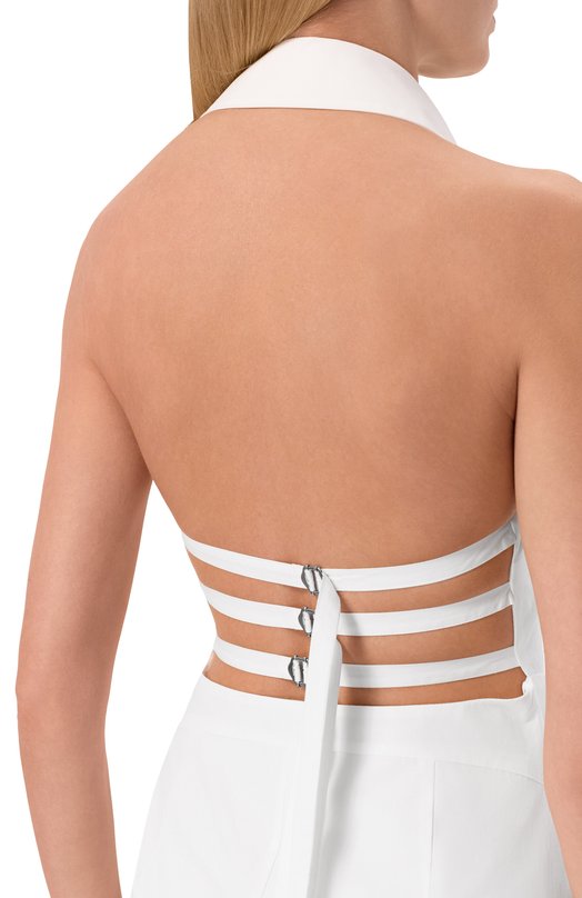 Хлопковое платье Blumarine 2A817A Белый  2A817A Фото 4