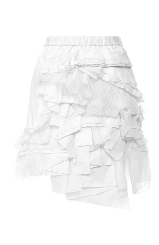 

Юбка с перьевой отделкой N21, Белый