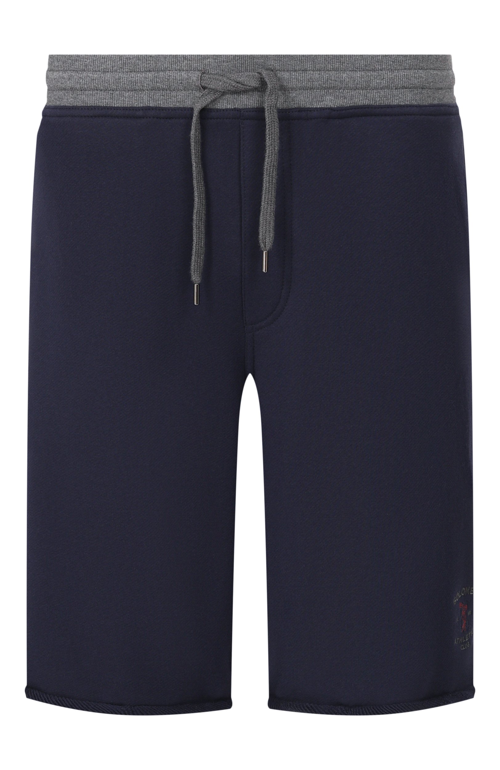 Хлопковые шорты BRUNELLO CUCINELLI темно-синего цвета по цене 129500 руб., арт. MM8263389G, фото 1 Хлопковые шорты BRUNELLO CUCINELLI, арт. MM8263389G, фото 1