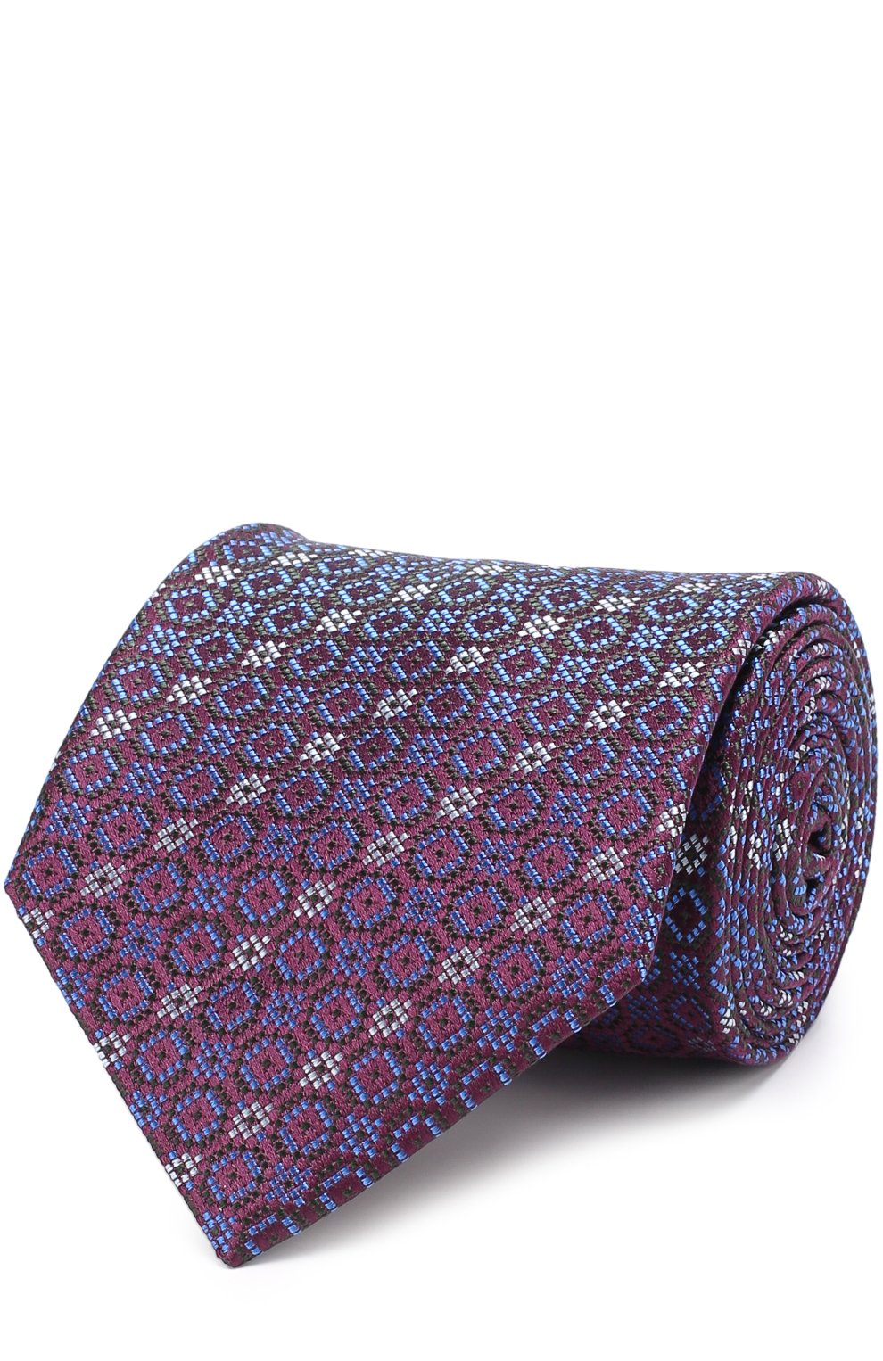 Шелковый галстук с узором BRIONI бордового цвета по цене 29950 руб., арт. 062I/0640Z, фото 1 Шелковый галстук с узором BRIONI, арт. 062I/0640Z, фото 1