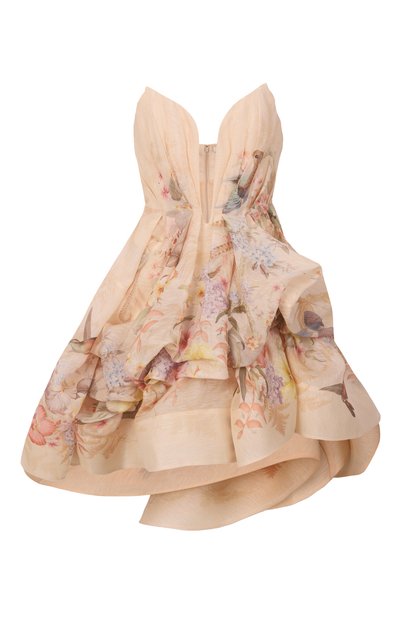 Женское платье изо льна и шелка ZIMMERMANN, арт. 3543DS251