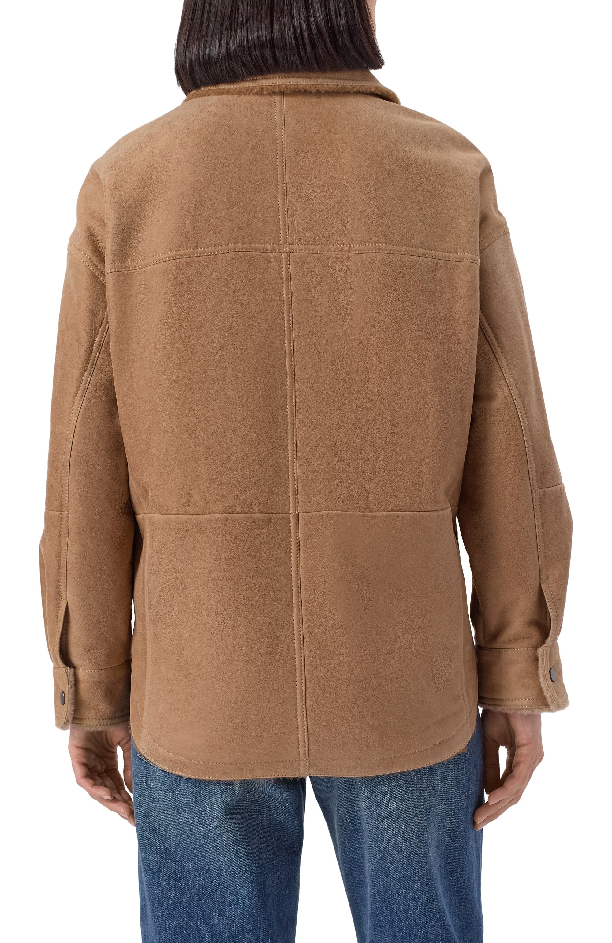 Куртка-рубашка из овчины BRUNELLO CUCINELLI, арт. MPMCS7866P, фото 4